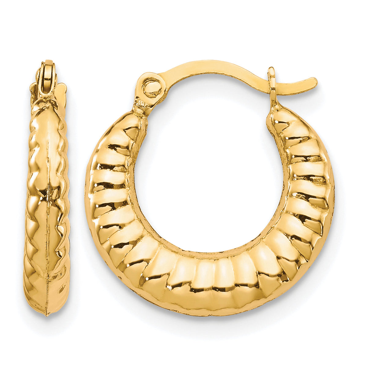 Gold hoop earrings