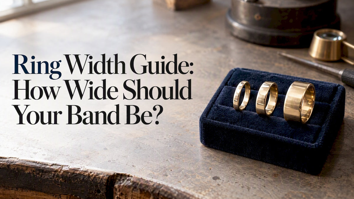 Gold bands shown in three different widths