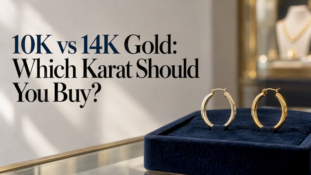 10K and 14K gold hoop earrings compared