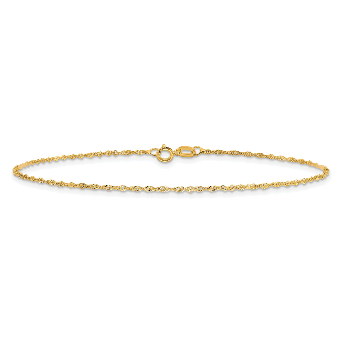 Gold anklets: Singapore chain anklet