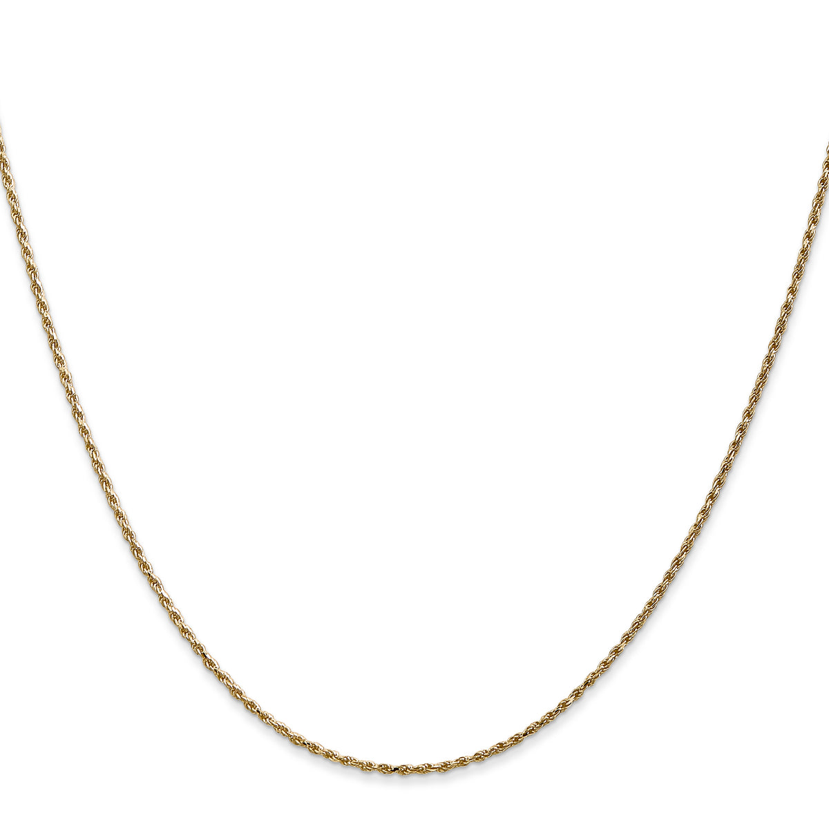 Gold (10K & 14K) Diamond-Cut Machine-Made Rope Chain - 14k Yellow Gold / 14 in / 1.15 mm