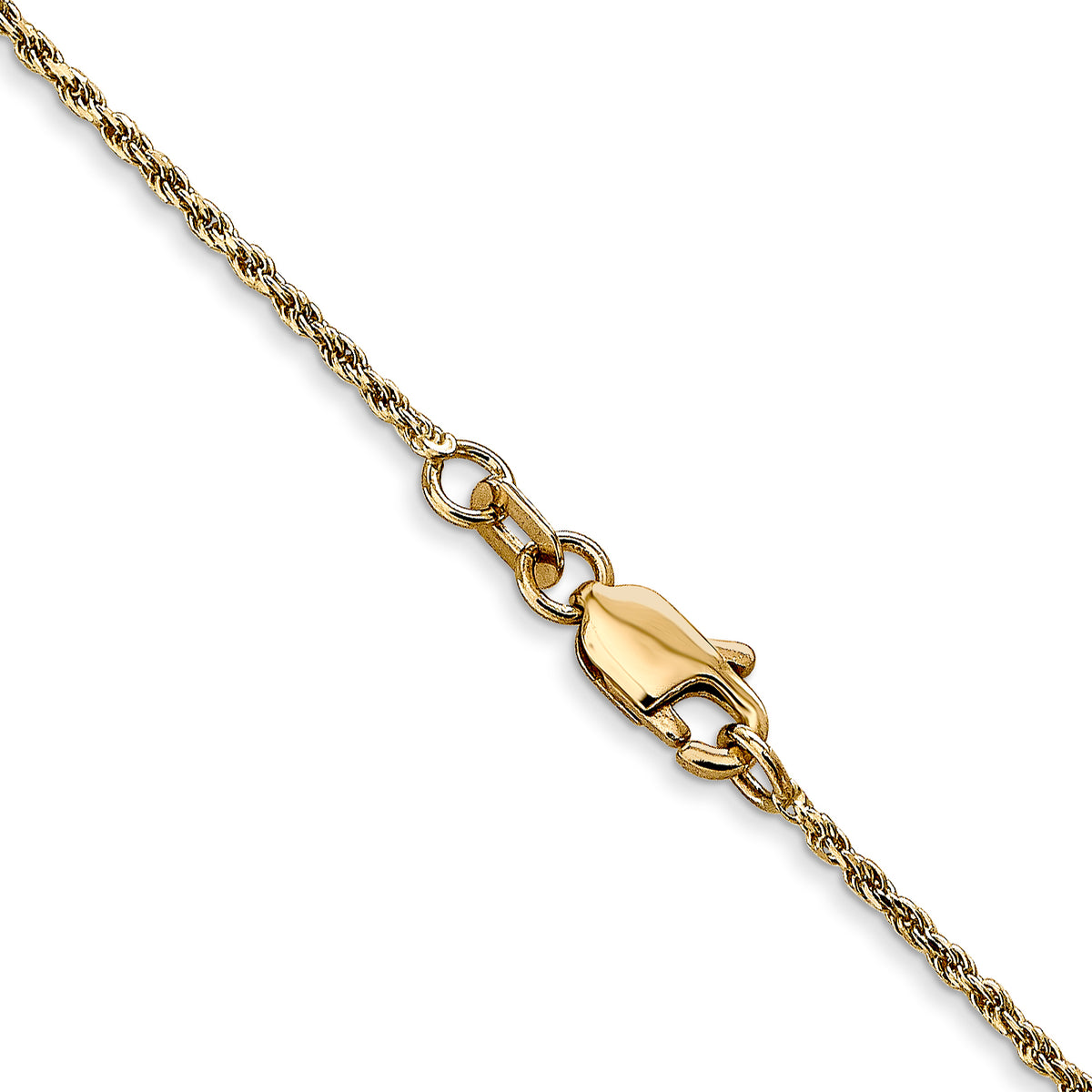 Gold (10K & 14K) Diamond-Cut Machine-Made Rope Chain - 14k Yellow Gold / 14 in / 1.15 mm