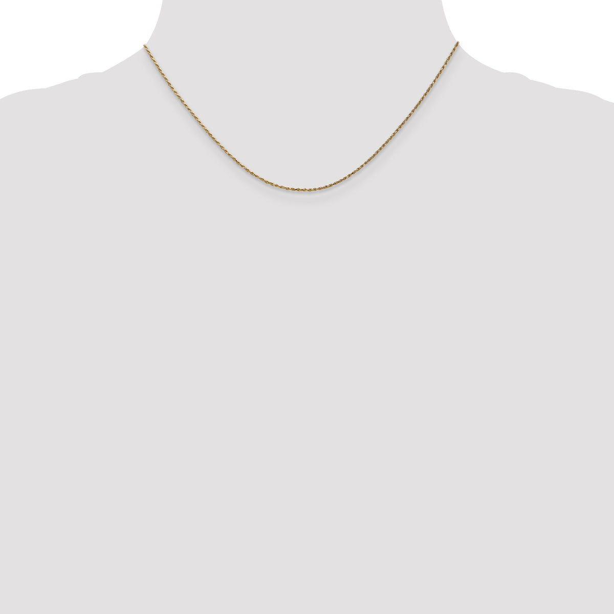 Gold (10K & 14K) Diamond-Cut Machine-Made Rope Chain - 14k Yellow Gold / 16 in / 1.15 mm