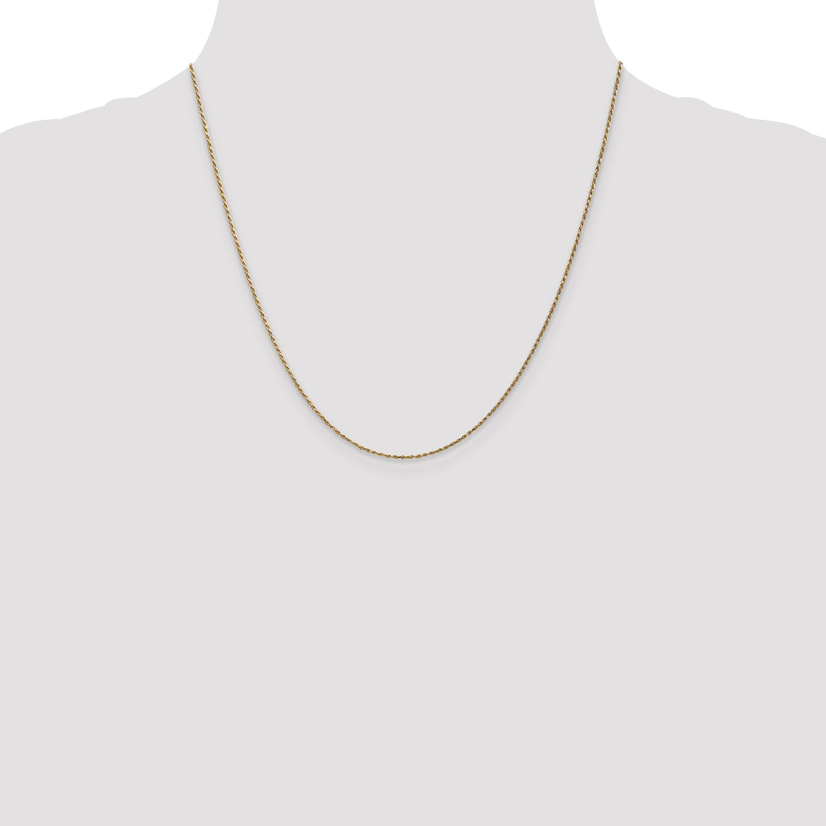 Gold (10K & 14K) Diamond-Cut Machine-Made Rope Chain - 14k Yellow Gold / 20 in / 1.15 mm