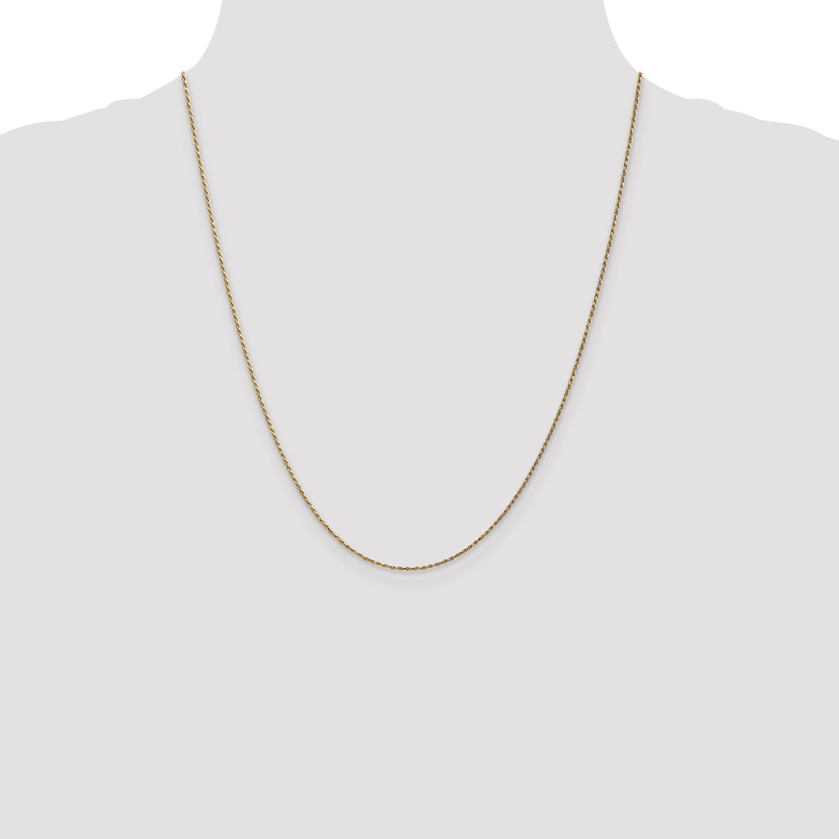 Gold (10K & 14K) Diamond-Cut Machine-Made Rope Chain - 14k Yellow Gold / 22 in / 1.15 mm