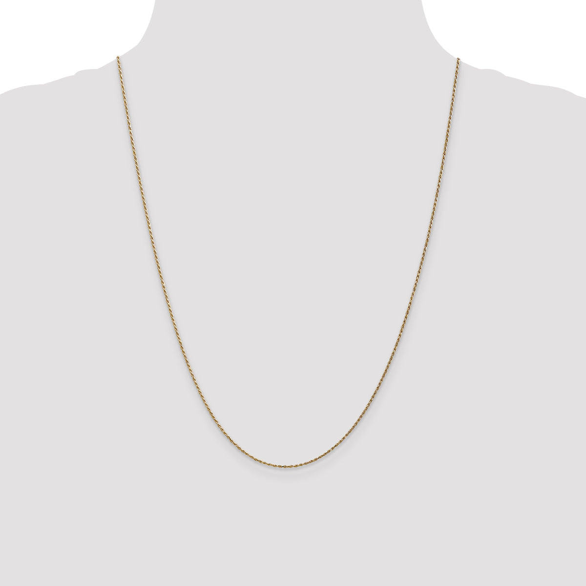 Gold (10K & 14K) Diamond-Cut Machine-Made Rope Chain - 14k Yellow Gold / 24 in / 1.15 mm