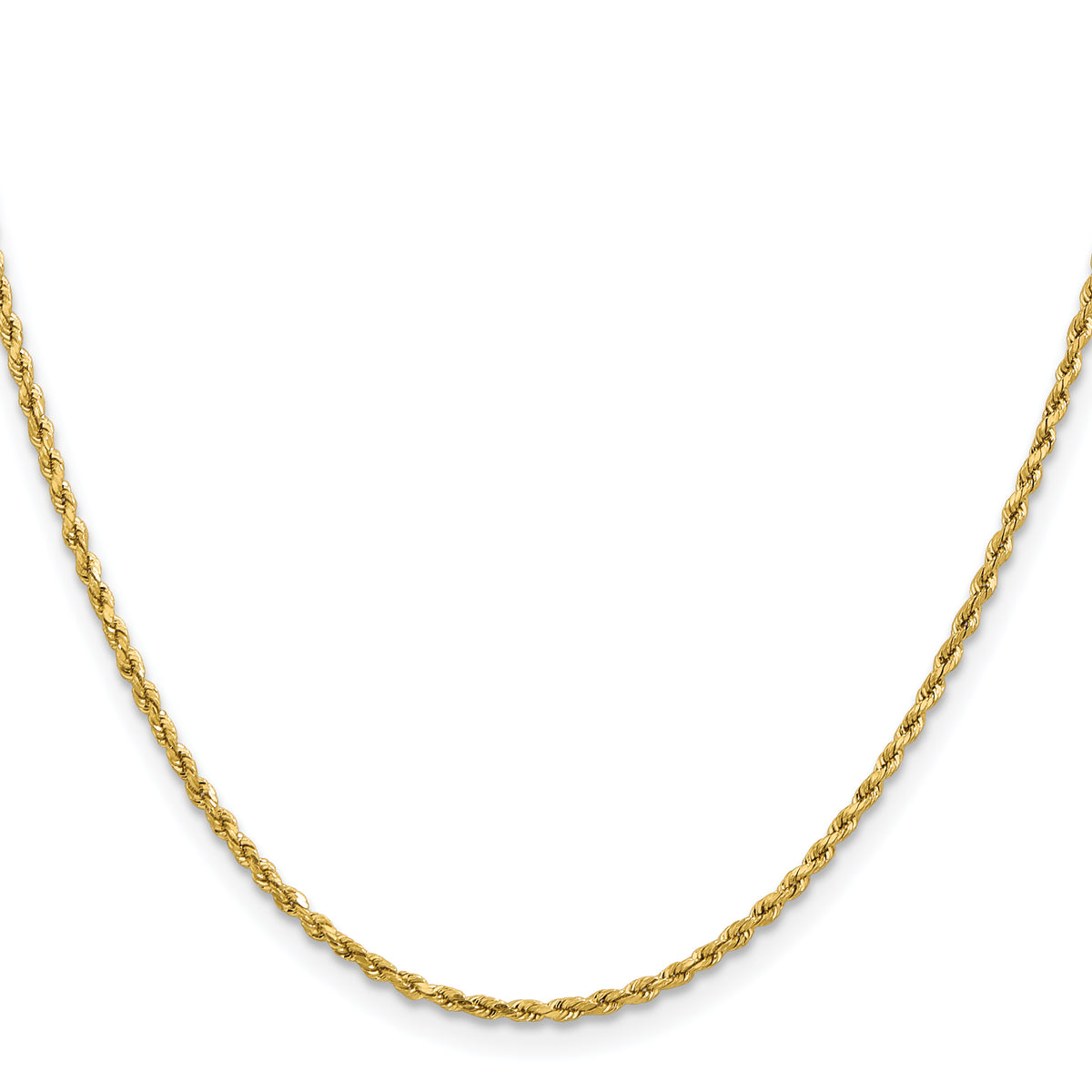 14k 1.8mm Lightweight Diamond-Cut Rope Chain