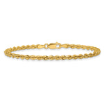 Gold (10K & 14K) Diamond-Cut Rope Chain Bracelet - 7.5 in