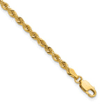 Gold (10K & 14K) Diamond-Cut Rope Chain Bracelet - 7.5 in
