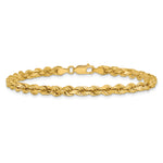 Gold (10K & 14K) Diamond-Cut Rope Chain Bracelet - 8.5 in