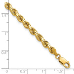 Gold (10K & 14K) Diamond-Cut Rope Chain Bracelet - 8.5 in