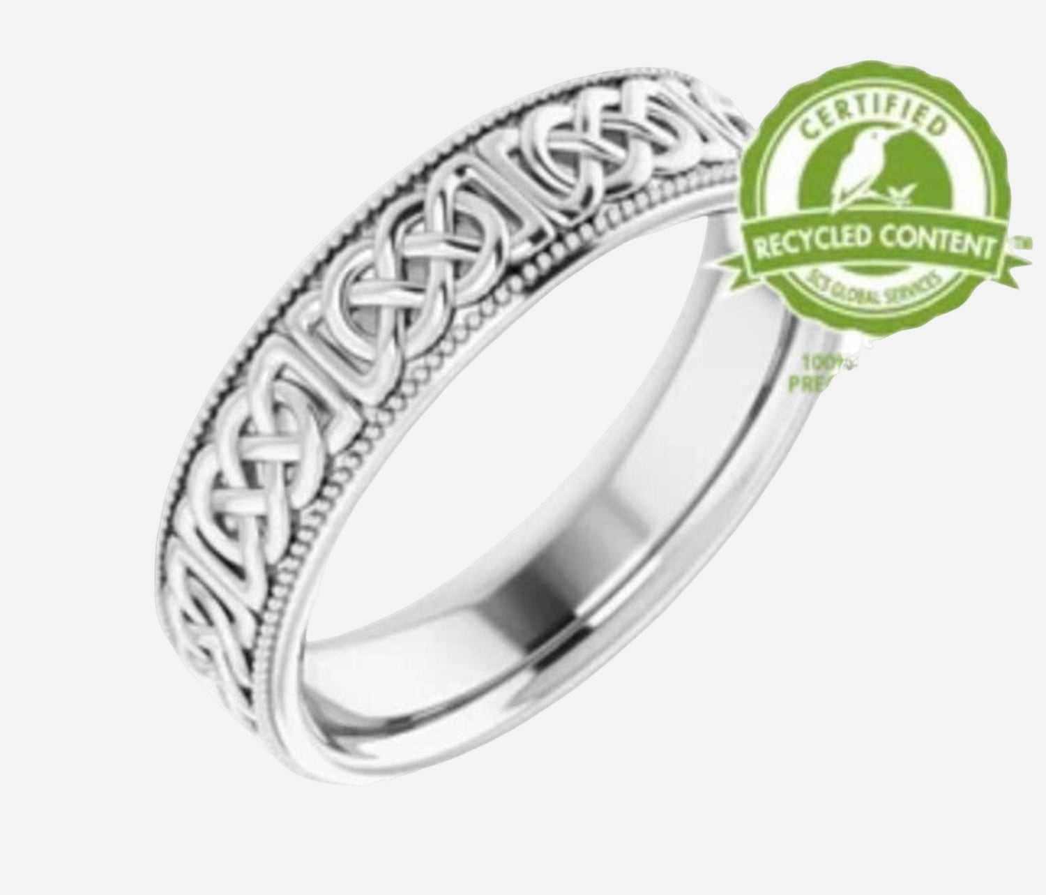 Yellow gold Celtic inspired band.