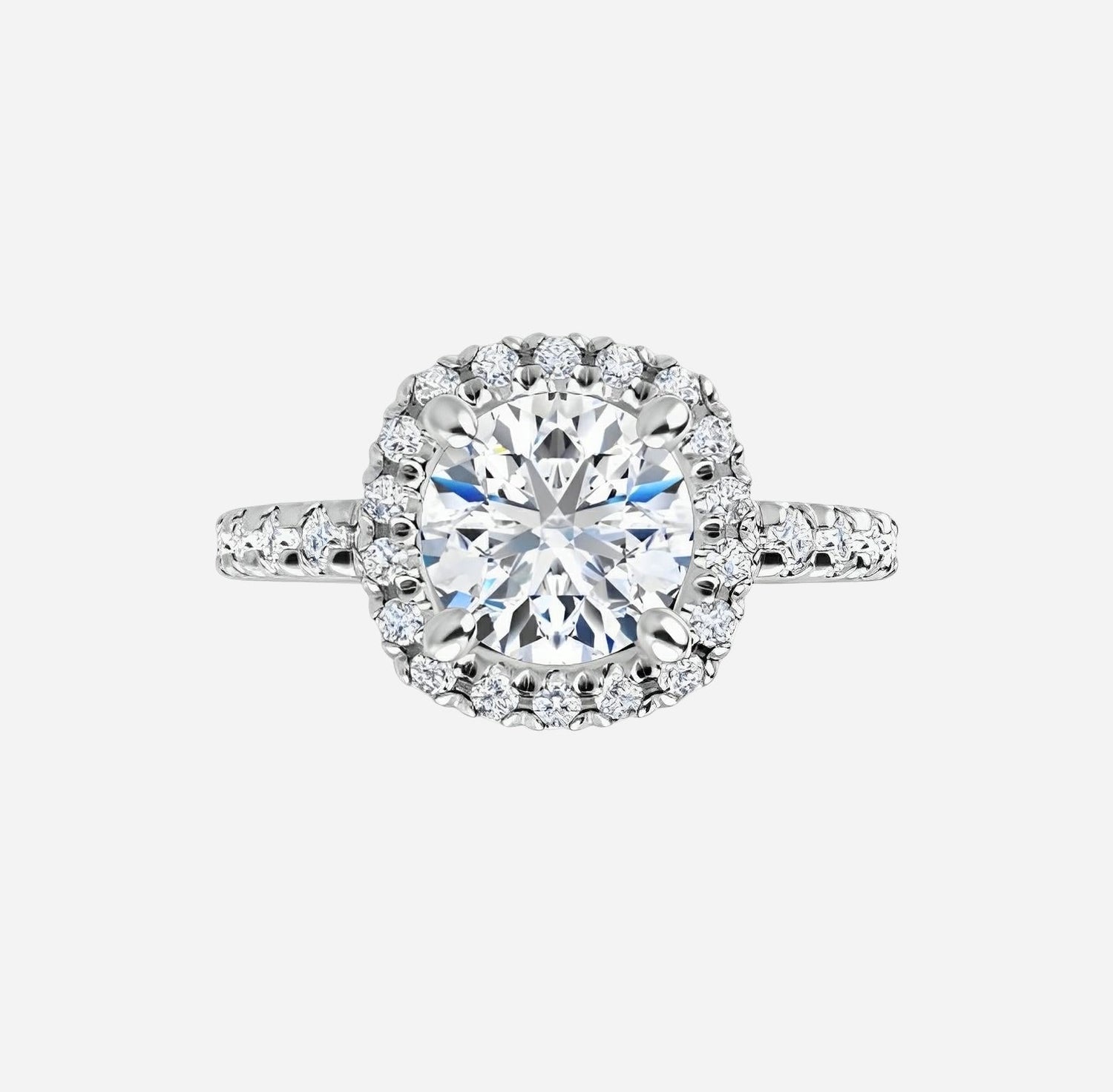 Bridal set, engagement ring in rose gold and lab grown diamonds