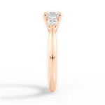 Kristin Asscher Cut Lab Grown Diamond 18Kt Rose Gold Engagement Ring - View 4