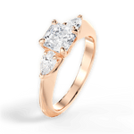 Kristin Asscher Cut Lab Grown Diamond 18Kt Rose Gold Engagement Ring - View 3