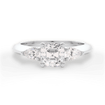 Kristin Asscher Cut Lab Grown Diamond 18Kt White Gold Engagement Ring