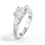 Kristin Asscher Cut Lab Grown Diamond 18Kt White Gold Engagement Ring - View 4