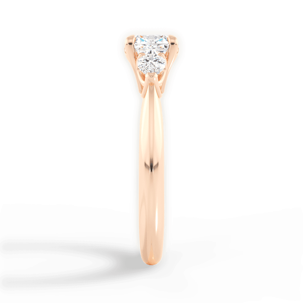 Kristin Cushion Cut Lab Grown Diamond 18Kt Rose Gold Engagement Ring - View 2