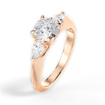 Kristin Cushion Cut Lab Grown Diamond 18Kt Rose Gold Engagement Ring - View 3