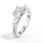 Kristin Cushion Cut Lab Grown Diamond 14Kt White Gold Engagement Ring - View 4