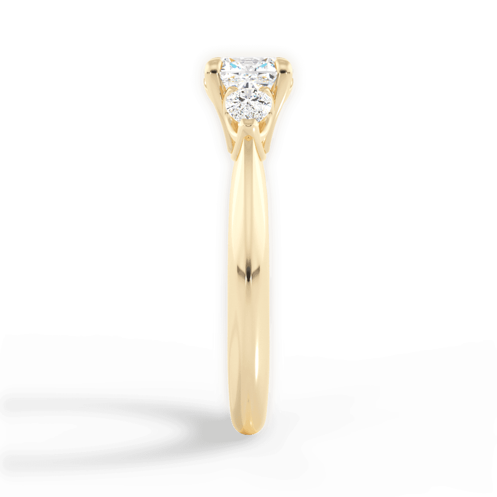 Kristin Cushion Cut Lab Grown Diamond 18Kt Yellow Gold Engagement Ring - View 2