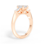 Kristin Emerald Cut Lab Grown Diamond 18Kt Rose Gold Engagement Ring - View 3