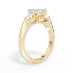 Kristin Emerald Cut Lab Grown Diamond 18Kt Yellow Gold Engagement Ring - View 3