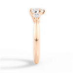 Kristin Heart Cut Lab Grown Diamond 18Kt Rose Gold Engagement Ring - View 2