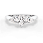 Kristin Heart Cut Lab Grown Diamond 18Kt White Gold Engagement Ring