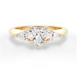 Kristin Heart Cut Lab Grown Diamond 18Kt Yellow Gold Engagement Ring
