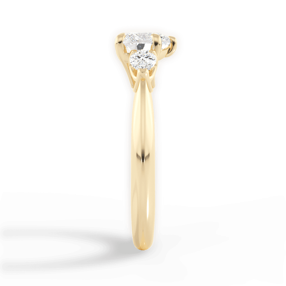 Kristin Heart Cut Lab Grown Diamond 18Kt Yellow Gold Engagement Ring - View 2
