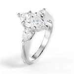 Kristin Marquise Cut Lab Grown Diamond 18Kt White Gold Engagement Ring - View 4