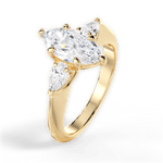 Kristin Marquise Cut Lab Grown Diamond 18Kt Yellow Gold Engagement Ring - View 3