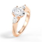 Kristin Oval Cut Lab Grown Diamond 18Kt Rose Gold Engagement Ring - View 2