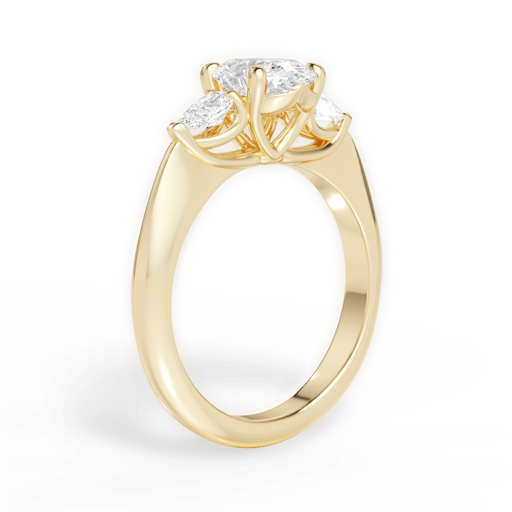 Kristin Oval Cut Lab Grown Diamond 18Kt Yellow Gold Engagement Ring - View 4