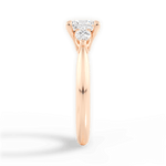 Kristin Princess Cut Lab Grown Diamond 18Kt Rose Gold Engagement Ring - View 4