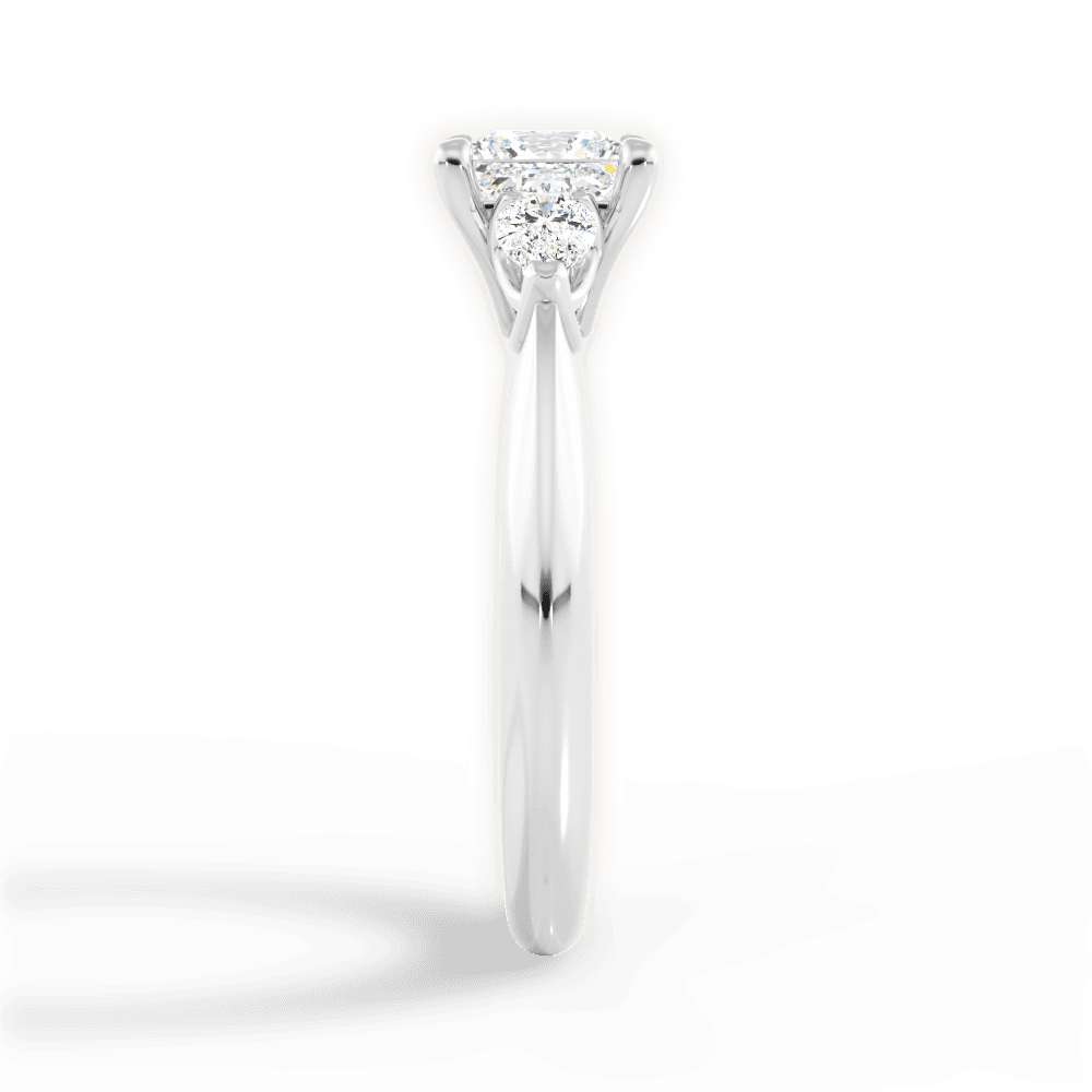 Kristin Princess Cut Lab Grown Diamond 14Kt White Gold Engagement Ring - View 4
