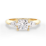 Kristin Princess Cut Lab Grown Diamond 18Kt Yellow Gold Engagement Ring