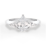 Kristin Pear Cut Lab Grown Diamond 14Kt White Gold Engagement Ring