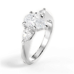 Kristin Pear Cut Lab Grown Diamond 14Kt White Gold Engagement Ring - View 4
