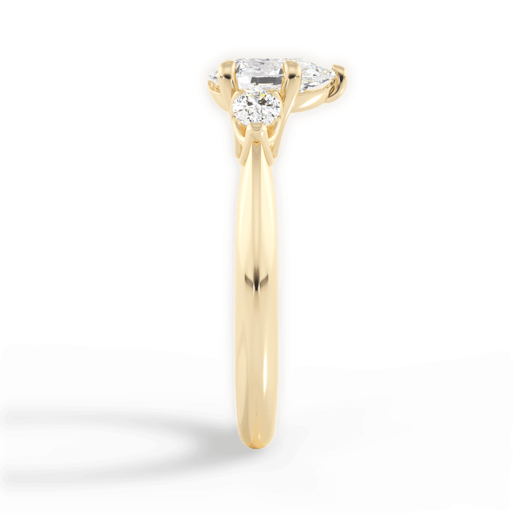 Kristin Pear Cut Lab Grown Diamond 18Kt Yellow Gold Engagement Ring - View 2