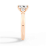 Kristin Radiant Cut Lab Grown Diamond 18Kt Rose Gold Engagement Ring - View 3