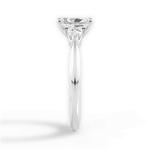 Kristin Radiant Cut Lab Grown Diamond Platinum Engagement Ring - View 3