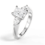 Kristin Radiant Cut Lab Grown Diamond Platinum Engagement Ring - View 4