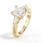 Kristin Radiant Cut Lab Grown Diamond 18Kt Yellow Gold Engagement Ring - View 4