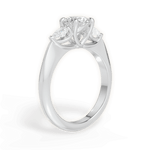 Kristin Round Cut Lab Grown Diamond 18Kt White Gold Engagement Ring - View 4