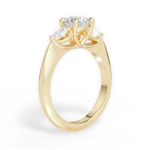 Kristin Round Cut Lab Grown Diamond 18Kt Yellow Gold Engagement Ring - View 3