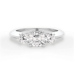 Kaitlin Asscher Cut Lab Grown Diamond 14Kt White Gold Engagement Ring