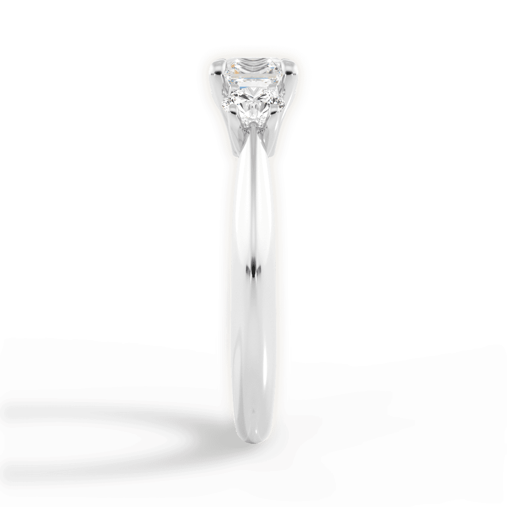 Kaitlin Asscher Cut Lab Grown Diamond 14Kt White Gold Engagement Ring - View 3
