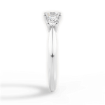 Kaitlin Asscher Cut Lab Grown Diamond Platinum Engagement Ring - View 3